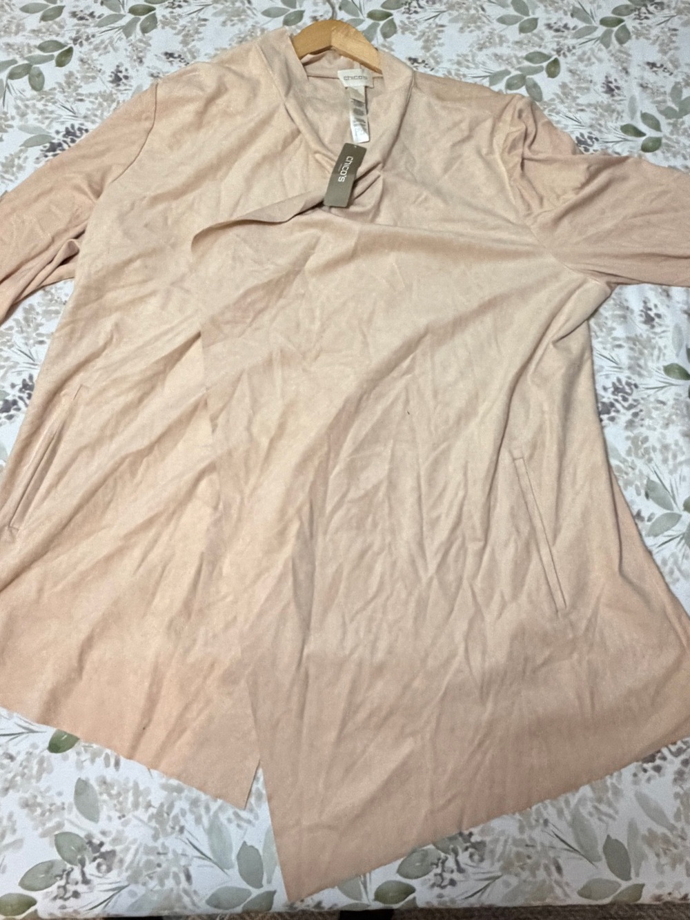 Chico’s Caslon Lightweight Open Front Cardigan - Blush NWT